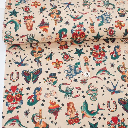 Tattoo Natural - Frumble Fabrics