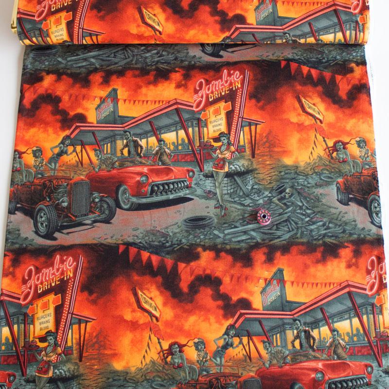 Zombie Drive-In Apocalypse - Frumble Fabrics