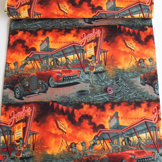 Zombie Drive-In Apocalypse - Frumble Fabrics