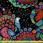 Alexander Henry - Folklorico - El Pollo Black Sewing and Dressmaking Fabric