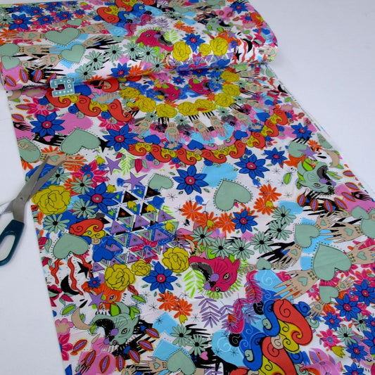 Alexander Henry - Nicoles Prints - Infatuation Rainbow Sewing and Dressmaking Fabric