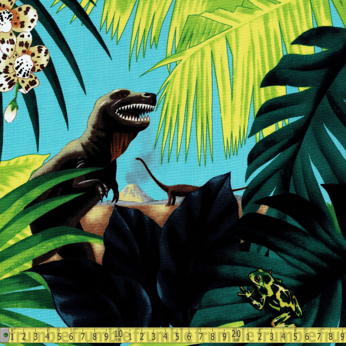 Alexander Henry - Nicoles Prints - Jurassic Fantastic Blue Sewing and Dressmaking Fabric