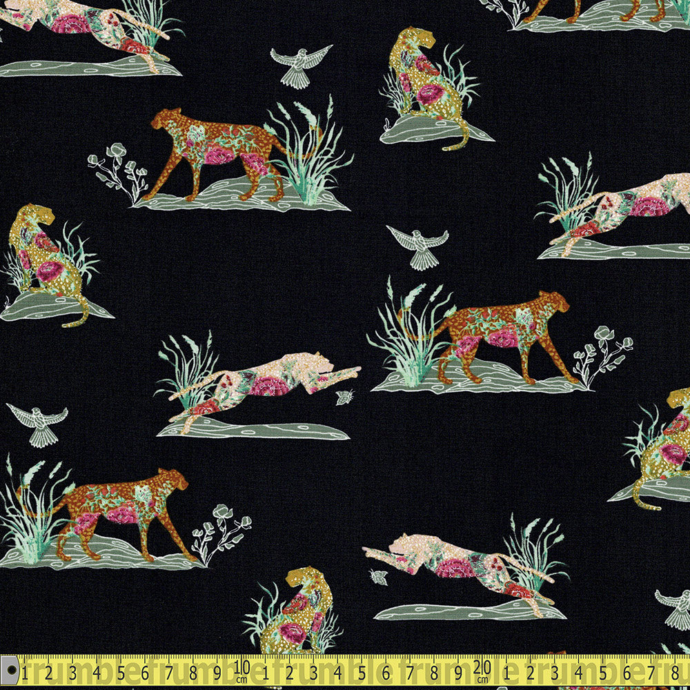Art Gallery Fabrics - Eve - Untamed Nature Wild Black Sewing and Dressmaking Fabric