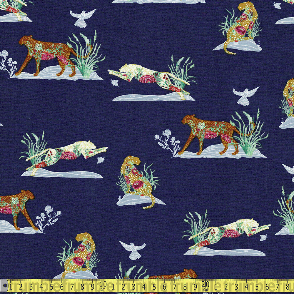 Art Gallery Fabrics - Eve - Untamed Nature Wild Navy Sewing and Dressmaking Fabric