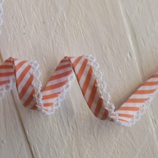 Stripe Lace Edge Bias Binding 5 metres - Frumble Fabrics