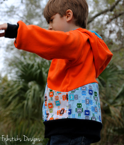 Fishsticks Designs - Hide N Go Seek Reversible Hoodlie (Childrens) - Frumble Fabrics