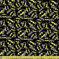 Camelot - Licensed - DC Yellow Grey Batman Logos Sewing Fabric