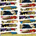Camelot - Licensed Cottons - DC Comic Tear Heroines White Sewing Fabric