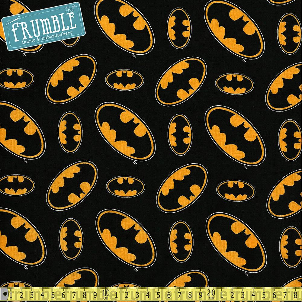 Batman Logos Black - Frumble Fabrics