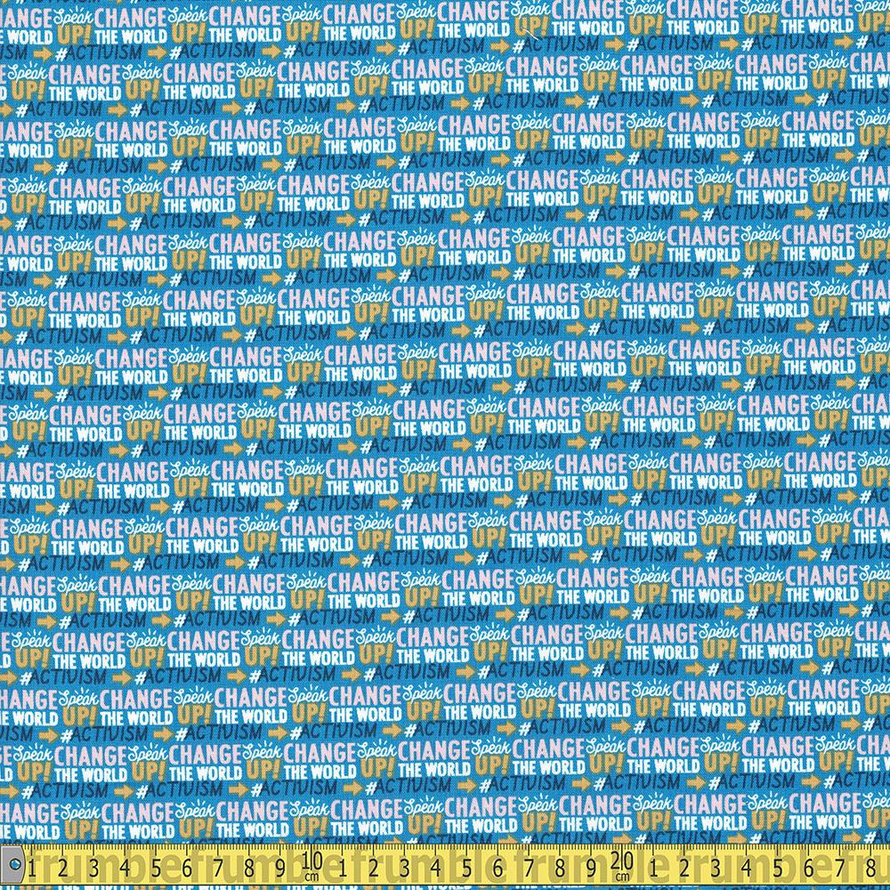Camelot Fabric - Stronger Together - Activism Blue Sewing and Dressmaking Fabric