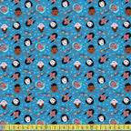 Camelot Fabric - Stronger Together - Faces Blue Sewing and Dressmaking Fabric