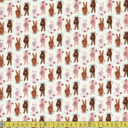 Camelot Fabric - Stronger Together - Peace Sign Cream Sewing and Dressmaking Fabric