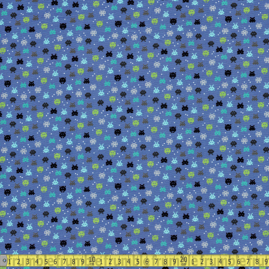 Camelot Fabrics - 80s Arcade Collection - Space Invaders Sewing and Dressmaking Fabric
