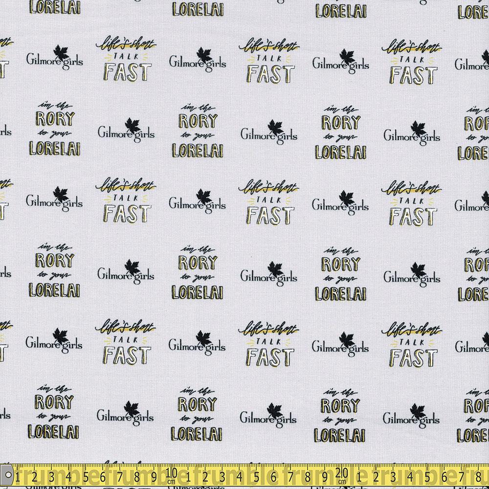 Camelot Fabrics - Gilmore Girls - Lifes Short Grey Sewing and Dressmaking Fabric