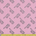 Camelot Fabrics - Gilmore Girls - Talk Fast Stripe Pink Sewing and Dressmaking Fabric