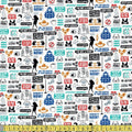 Camelot Fabrics - Seinfeld - Noteworthy Moments White Sewing and Dressmaking Fabric