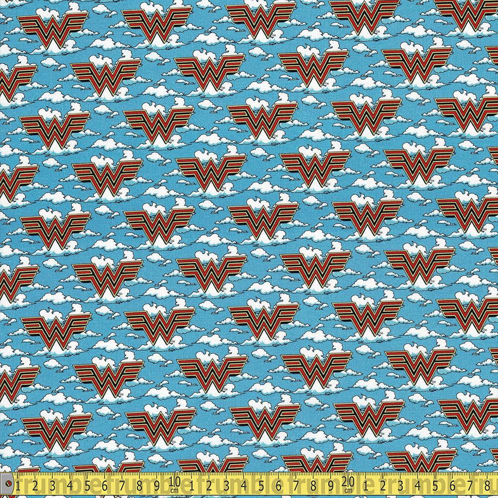 Camelot Fabrics - Wonder Woman 1984 - WW84 In The Clouds Blue Sewing Fabric