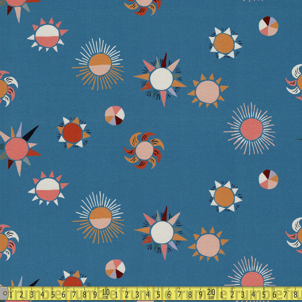 Cloud 9 Fabrics - Arid Wilderness - Scorching Heay Blue Sewing and Dressmaking Fabric