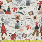 Cloud 9 Fabrics - Bloom Togethers - Garden Gather Grey Sewing and Dressmaking Fabric