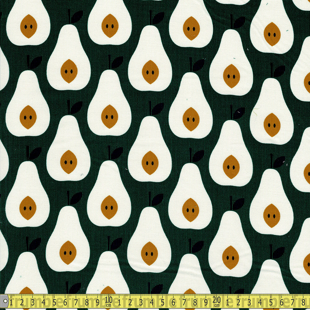 Cloud 9 Fabrics - GOTS Needle Cord - A Walk Remembered Green Sewing and Dressmaking Fabric