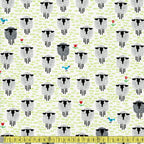 Cloud 9 GOTS Fabric - Ed Emberley Faves - Sheep Cream Sewing and Dressmaking Fabric