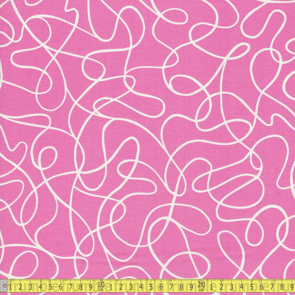 Cloud 9 Organic Cottons - Following Dreams - Sweet Loops Pink - Sewing and Dressmaking Fabric