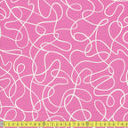 Cloud 9 Organic Cottons - Following Dreams - Sweet Loops Pink - Sewing and Dressmaking Fabric