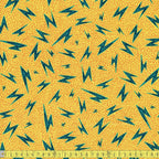 Cloud 9 Organic Cottons - High Gear - Bolts Yellow - Sewing and Dressmaking Fabric