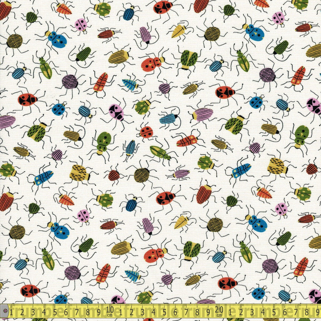 Cloud 9 Organic Cottons - Through The Window - Little Creatures Cream - Sewing and Dressmaking Fabric