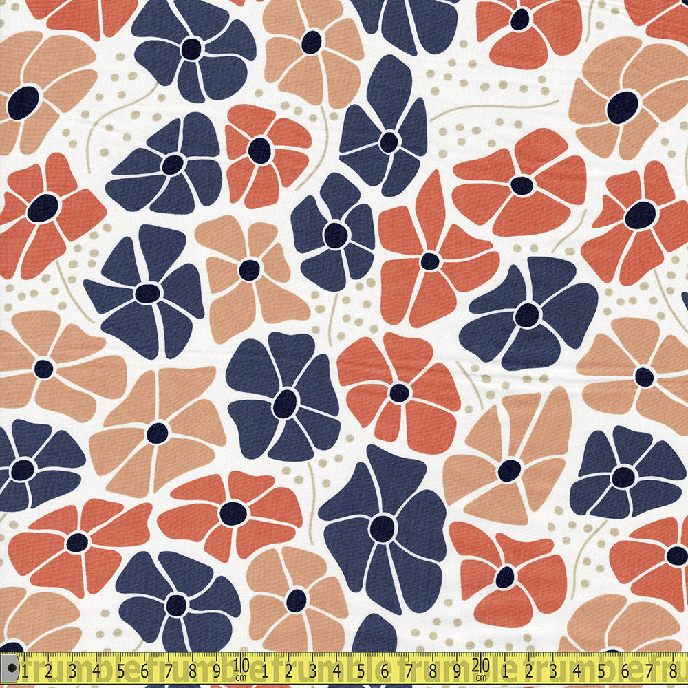 Cloud 9 Rayon Fabric - Floral Deco - Flower Sewing and Dressmaking Fabric