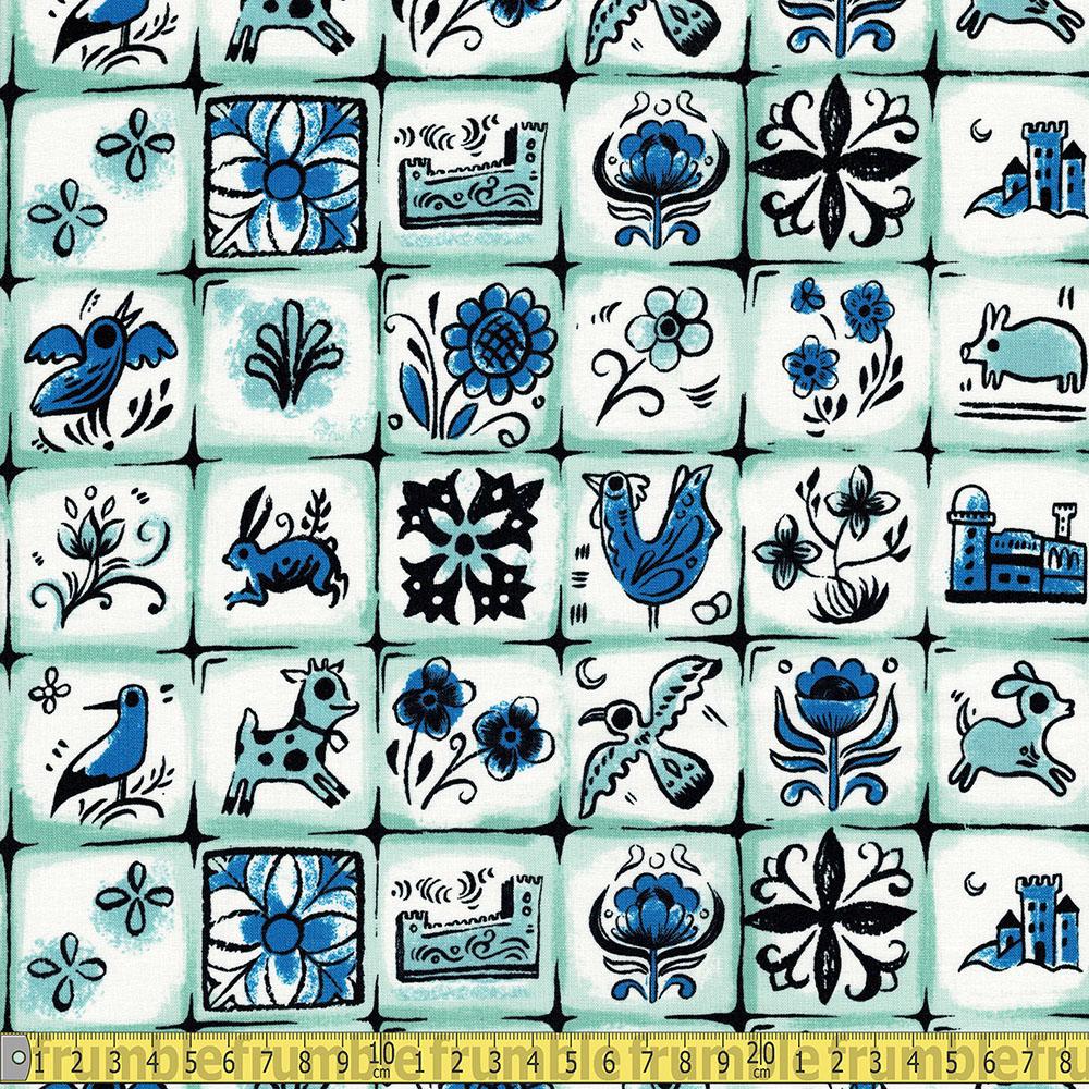 Cotton and Steel - From Porto With Love - Pastry Shop Mint Sewing Fabric