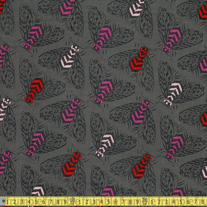 Cotton and Steel - Magic Forest - Bees Charcoal Sewing Fabric