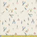 Cotton and Steel - Paper Cuts - Snip Snip Natural Sewing Fabric