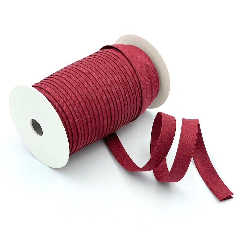 25m Reel of Plain 12mm Double Fold Bias Binding
