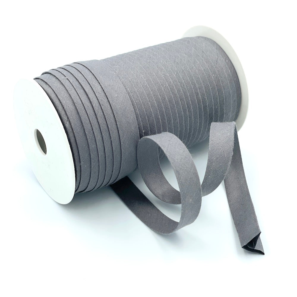 25m Reel of Plain 12mm Double Fold Bias Binding