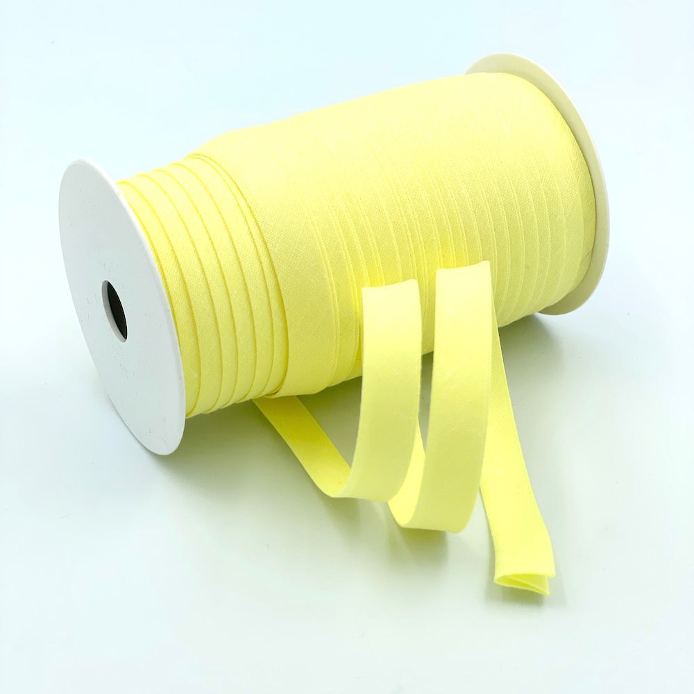 25m Reel of Plain 12mm Double Fold Bias Binding