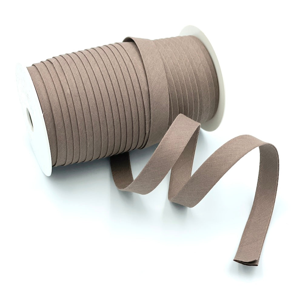 25m Reel of Plain 12mm Double Fold Bias Binding