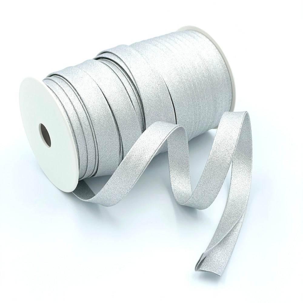 Rouleau De Biais Satiné Byetsa 30 Mm | Gris Argenté, 25 M | Pour Couture, Finitions, Loisirs Créatifs