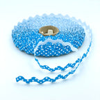 25m Reel of 15mm Polka Dot Ric Rac Bias