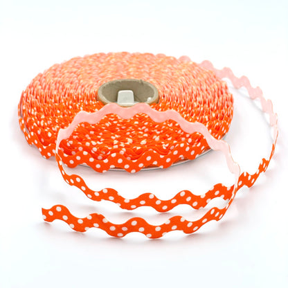 15mm Polka Dot Ric Rac Bias