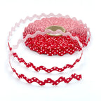 25m Reel of 15mm Polka Dot Ric Rac Bias