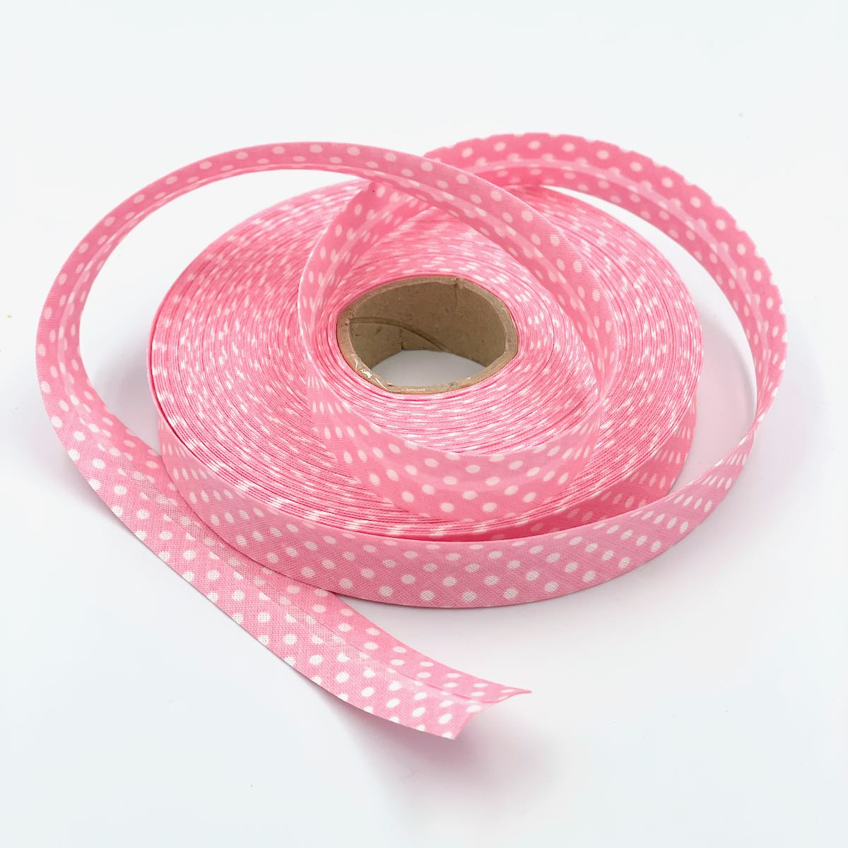 25m Reel of 18mm Polka Dot Bias Binding