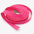 25m Reel of 18mm Polka Dot Bias Binding