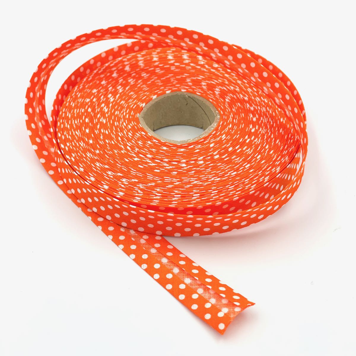25m Reel of 18mm Polka Dot Bias Binding