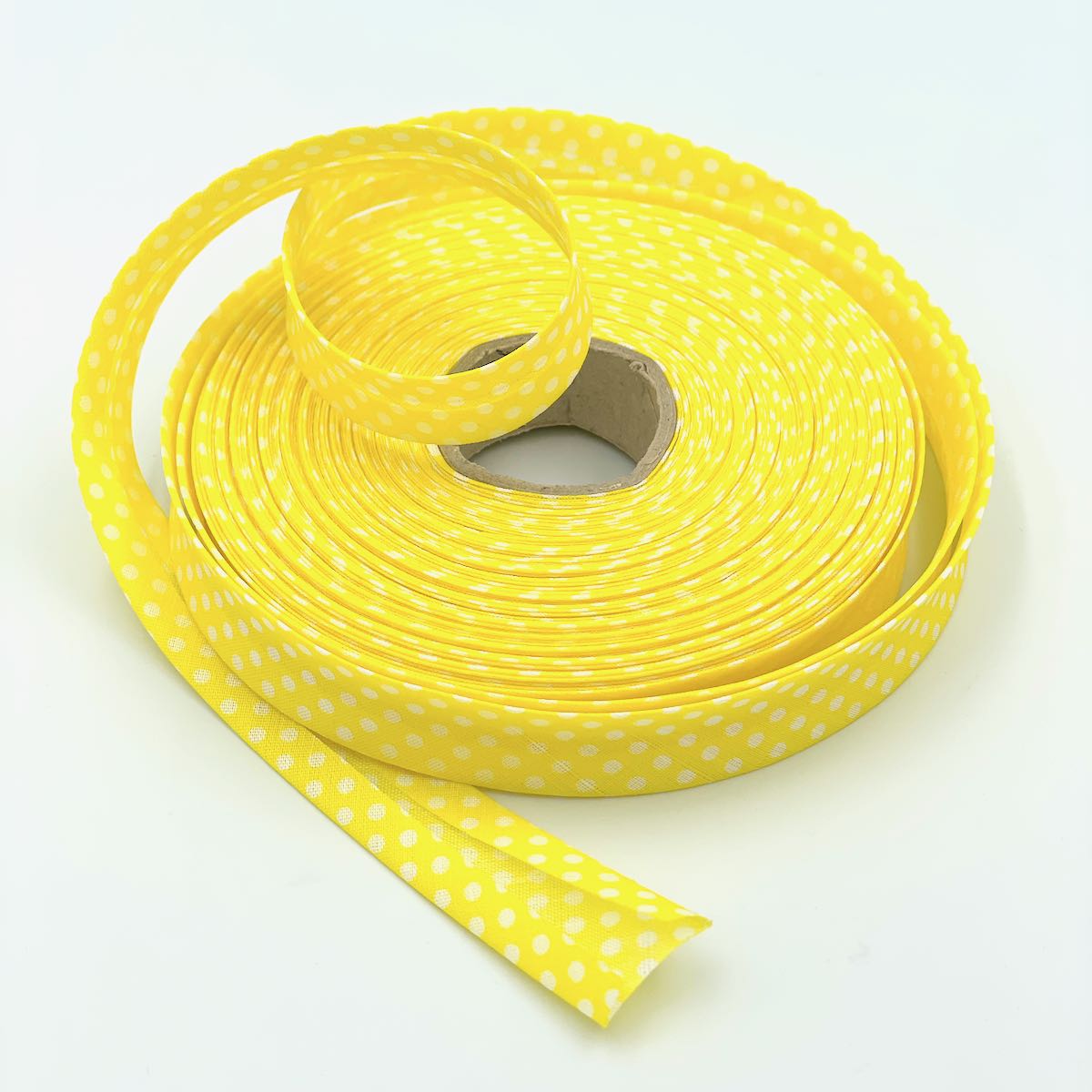 25m Reel of 18mm Polka Dot Bias Binding