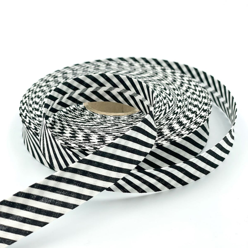 25m Reel of 18mm Stripe Bias Binding