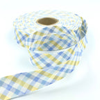 25m Reel of 25mm Carnival Check Bias Binding