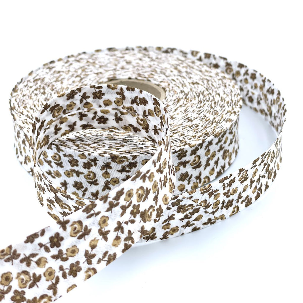 25m Reel of 25mm Floral Bias Binding