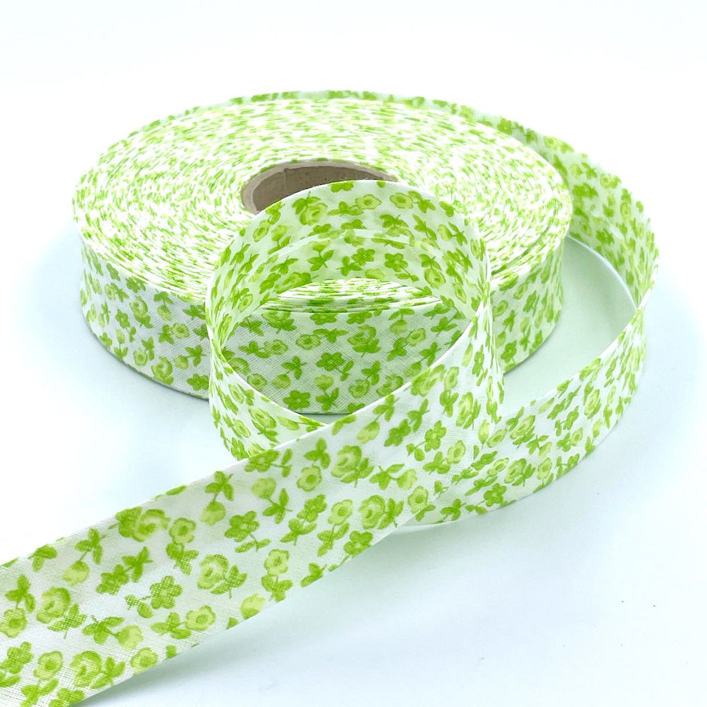 25m Reel of 25mm Floral Bias Binding