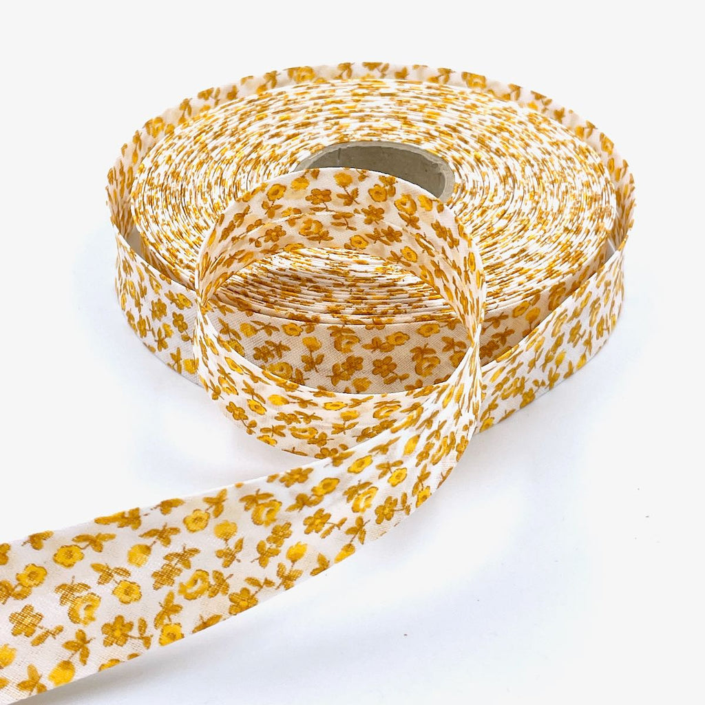 25m Reel of 25mm Floral Bias Binding